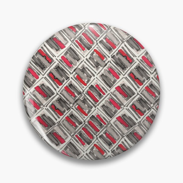 Item preview, Geometric handmade ink watercolor gray red designed and sold by Alessandro Remo Mazzoni Remotextiles.