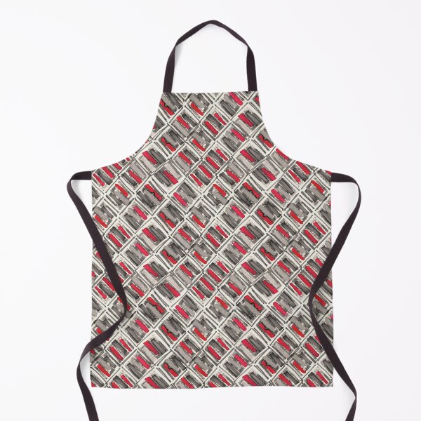 Item preview, Geometric handmade ink watercolor gray red designed and sold by Alessandro Remo Mazzoni Remotextiles.