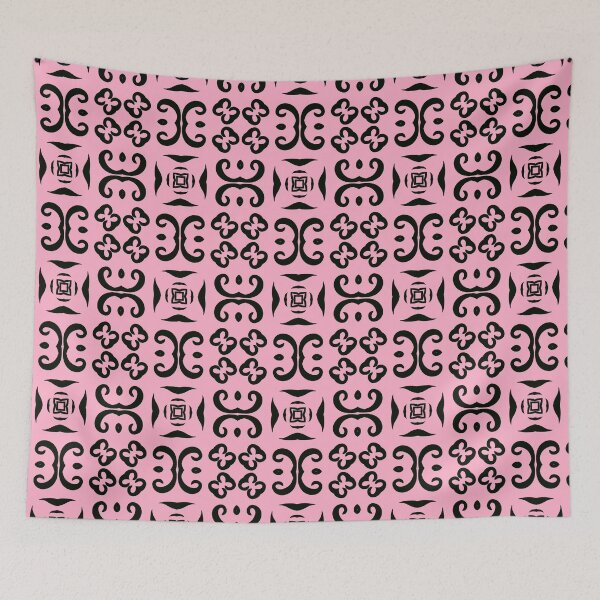 Item preview, Simetrías florales: Negro y rosa 19 designed and sold by AneissPiaf.