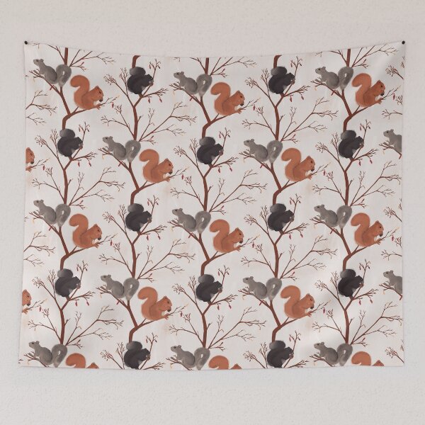 Item preview, Autumn Squirrels  designed and sold by SketchyHeart.
