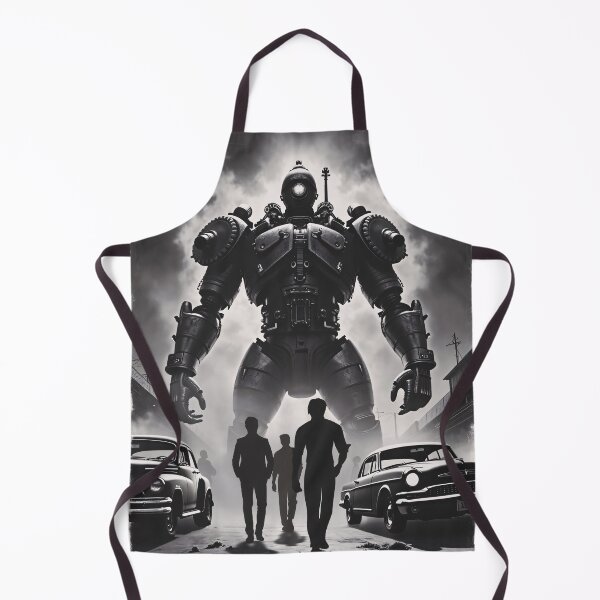 Item preview, The Iron Mechanic Retro Futuristic Robot Art designed and sold by AIPunisher.