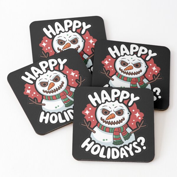 Item preview, HAPPY HOLIDAYS? ugly and scary snowman designed and sold by MonkiFlipp.