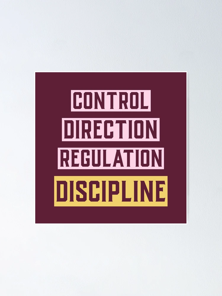 Thumbnail 1 of 3, Poster, Discipline (Maroon) designed and sold by MerchandiseMal.