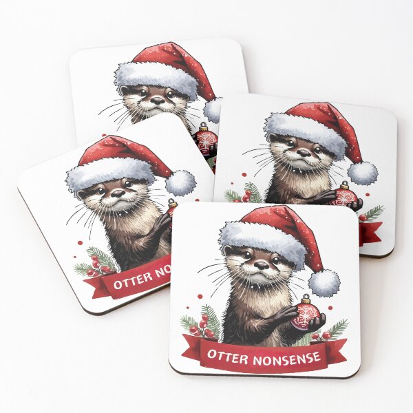 Item preview, Otter Nonsense Merry Christmas Animal designed and sold by TomFrontierArt.