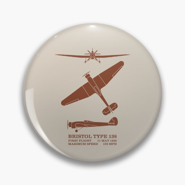 Item preview, Bristol Type 138 British Plane Silhouettes Infographic designed and sold by MilitaryMart.