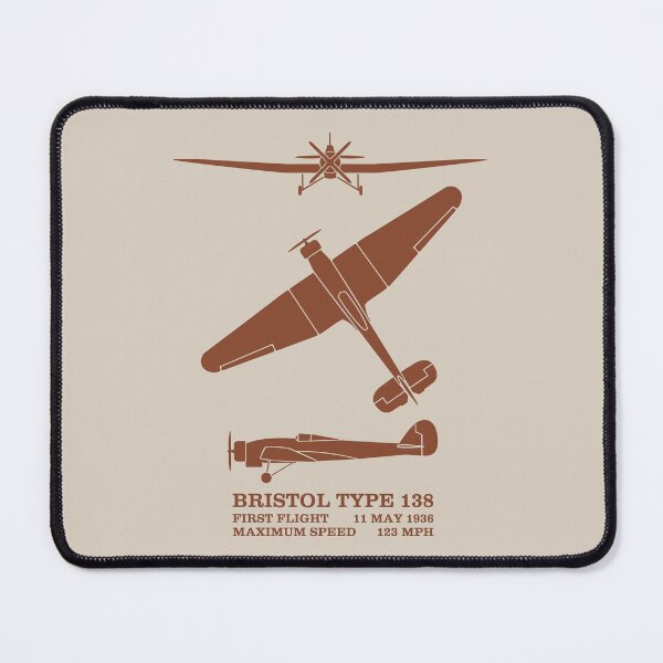 Item preview, Bristol Type 138 British Plane Silhouettes Infographic designed and sold by MilitaryMart.