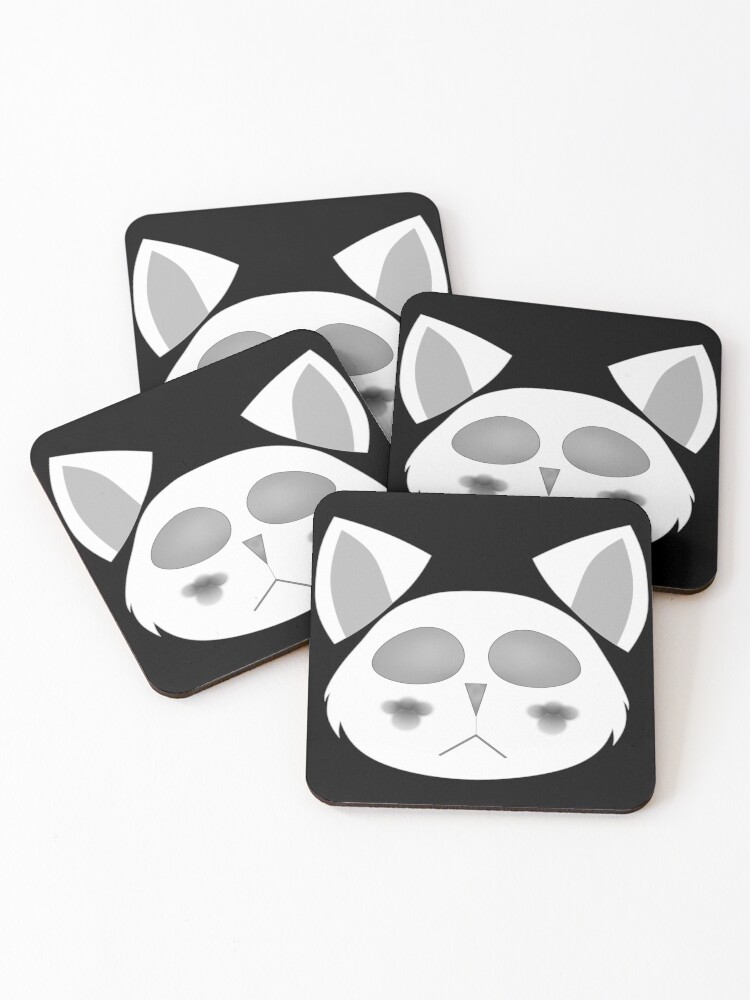 Thumbnail 1 of 5, Coasters (Set of 4), Cat moon designed and sold by The-Blue-Feline.