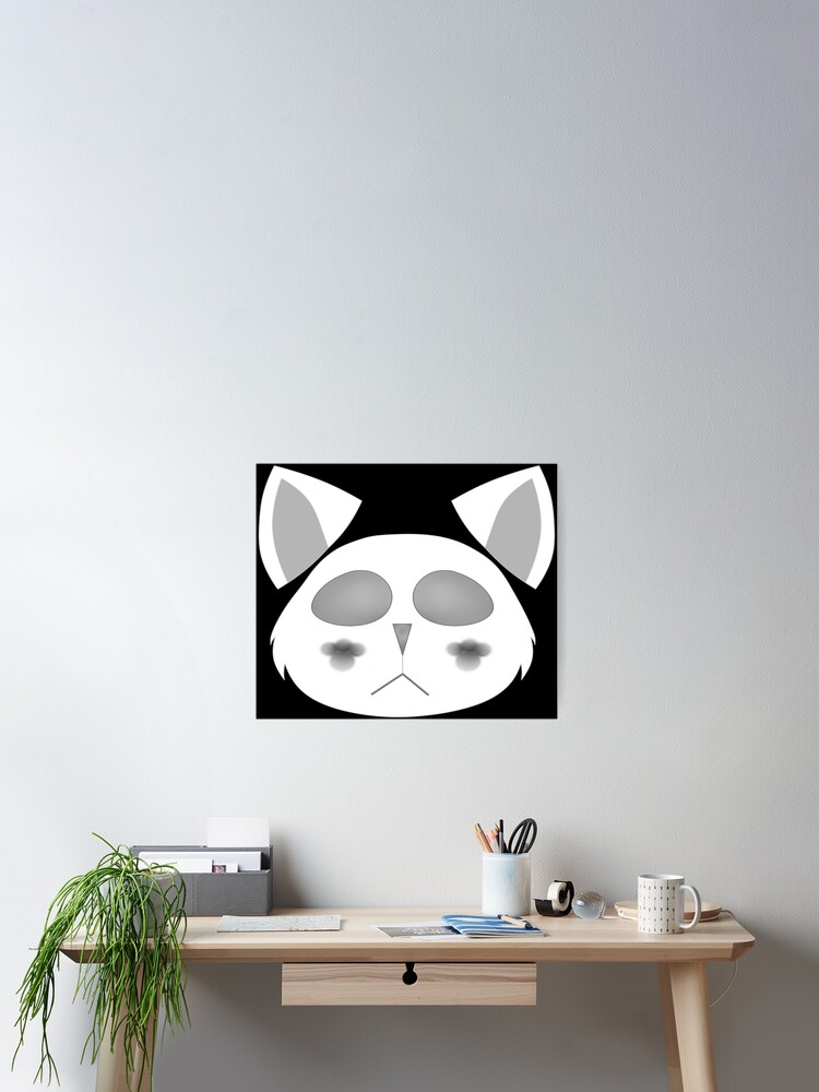 Thumbnail 2 of 3, Poster, Cat moon designed and sold by The-Blue-Feline.