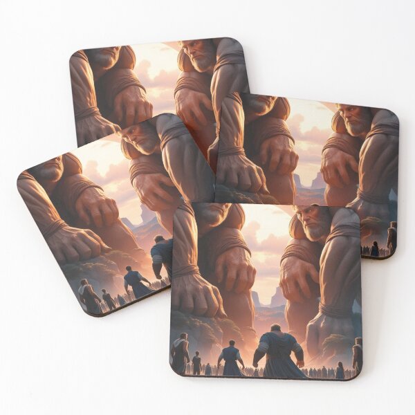 Item preview, Nephilim Giants from the Bible in Genesis 6:4 showing Joshua, Caleb, and spies scouting out the land of Canaan.  Rephaim Cedars of Lebanon.  We were as grasshoppers before them. designed and sold by tshirtart2024.