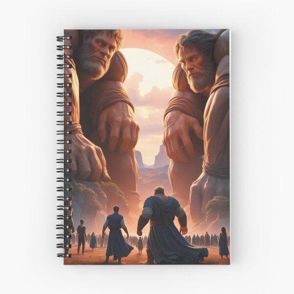 Item preview, Nephilim Giants from the Bible in Genesis 6:4 showing Joshua, Caleb, and spies scouting out the land of Canaan.  Rephaim Cedars of Lebanon.  We were as grasshoppers before them. designed and sold by tshirtart2024.