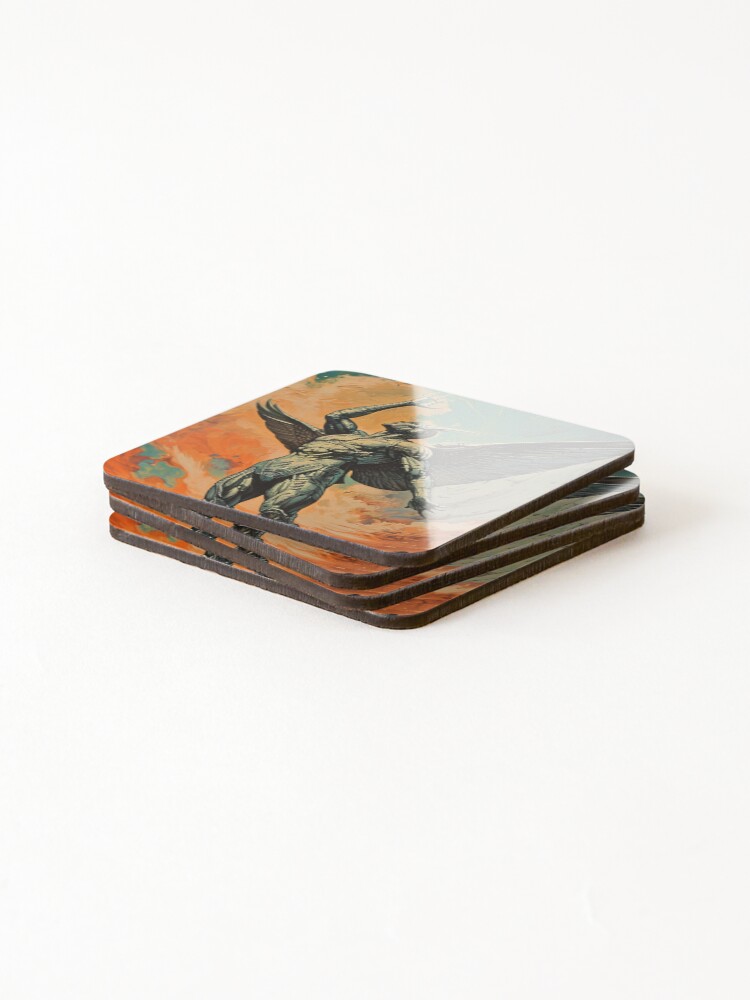 Thumbnail 4 of 5, Coasters (Set of 4), New Man designed and sold by patternshoprad.
