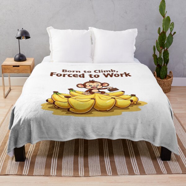 Item preview, Monkey Born to Climb, Forced to Work Monkey Day designed and sold by SignumShop.