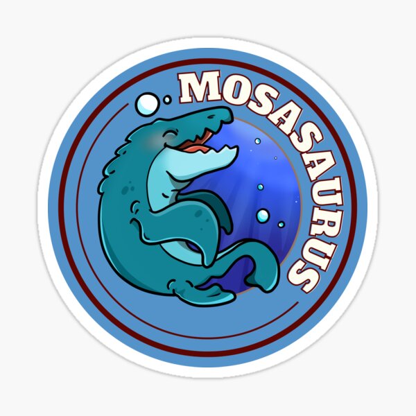 Mosasaurus Dinosaur Cute Chibi Design Sticker
