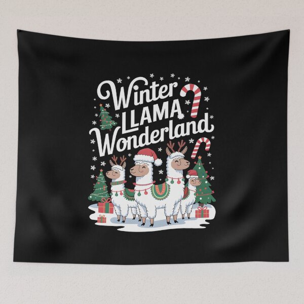 Item preview, Winter Llama Wonderland cute llama for christmas designed and sold by FriendlyLlama.