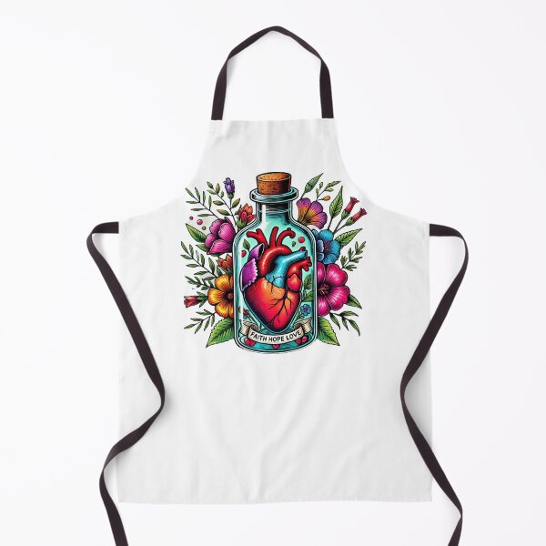 Item preview, Colorful Faith Love Hope- Heart in a Bottle - Vibrant, Inspirational Artwork designed and sold by Negative Vibes Only.