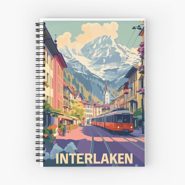 Item preview, Interlaken Travel Poster, Perfect Gift for Travel Enthusiasts, Vintage Style Wall Art, Switzerland Wall art for home decor, Interlaken print. Sticker designed and sold by Thegalleryshop1.