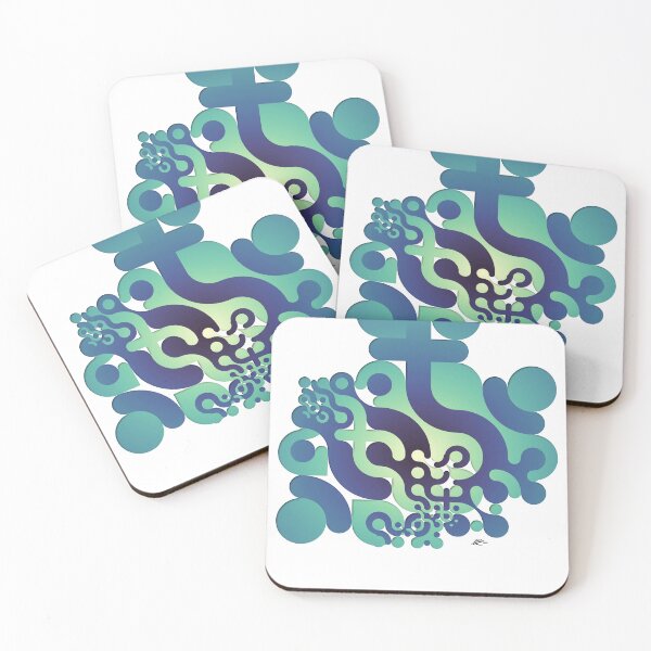 Item preview, Double-masked Aqua Truchet designed and sold by Mary Holstege.