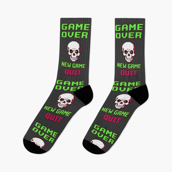 Item preview, Game Over Skull New Game Quit designed and sold by TheArtOfPat.