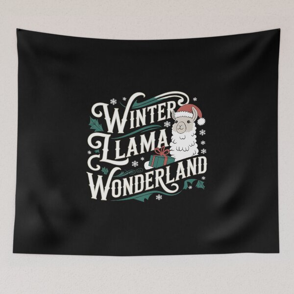 Item preview, Winter Llama Wonderland cute llama for christmas designed and sold by FriendlyLlama.