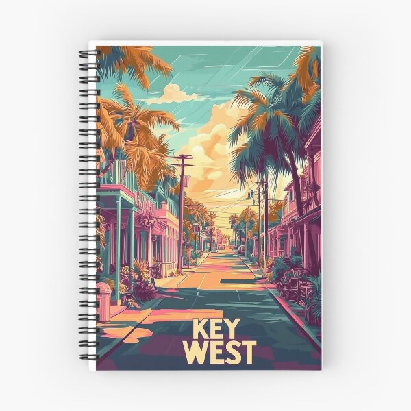 Artikelvorschau, Key West-Reiseposter, perfektes Geschenk für Reisebegeisterte, Wandkunst im Vintage-Stil, USA-Wandkunst für die Inneneinrichtung, Key West-Druck. Sticker entworfen und verkauft von Thegalleryshop1.