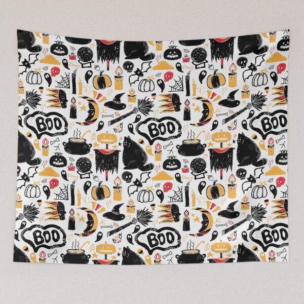 Item preview, Halloween Autumn Mystical Retro Vintage Pattern designed and sold by NayaChu.