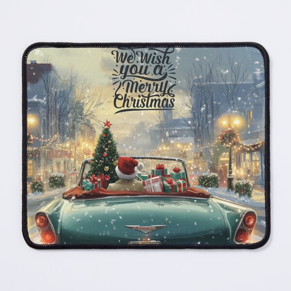 Item preview, Festive Santa Claus in a Classic Retro Car designed and sold by The Art of Kkatarynka.
