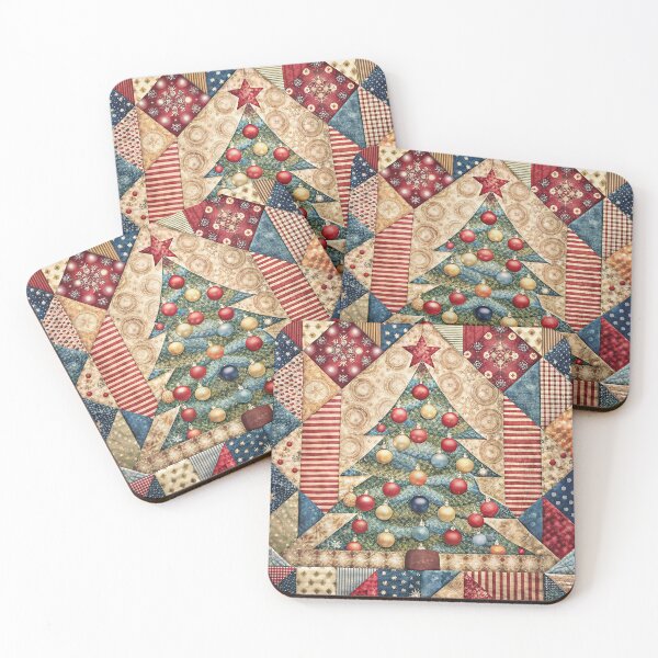 Item preview, Patchwork Christmas Tree 4 designed and sold by UniqVibe.