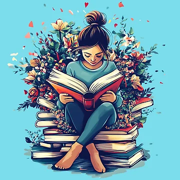 Artwork thumbnail, She Reads In Beauty by GeeksLoveDogs