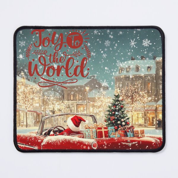 Item preview, Festive Santa Claus in a Classic Christmas Retro Car designed and sold by The Art of Kkatarynka.