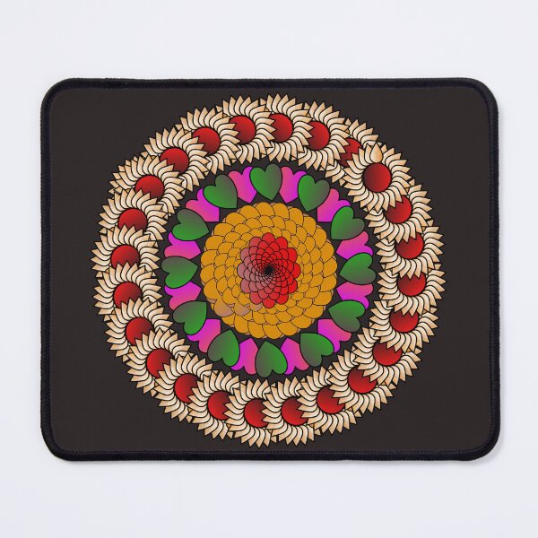 Item preview, Elegant Rangoli Mosaic Pattern red purple designed and sold by santoshputhran.