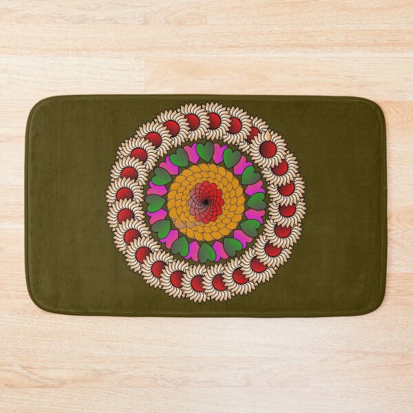 Aperçu de l'œuvre Motif élégant de mosaïque Rangoli rouge violet créée et vendue par santoshputhran.