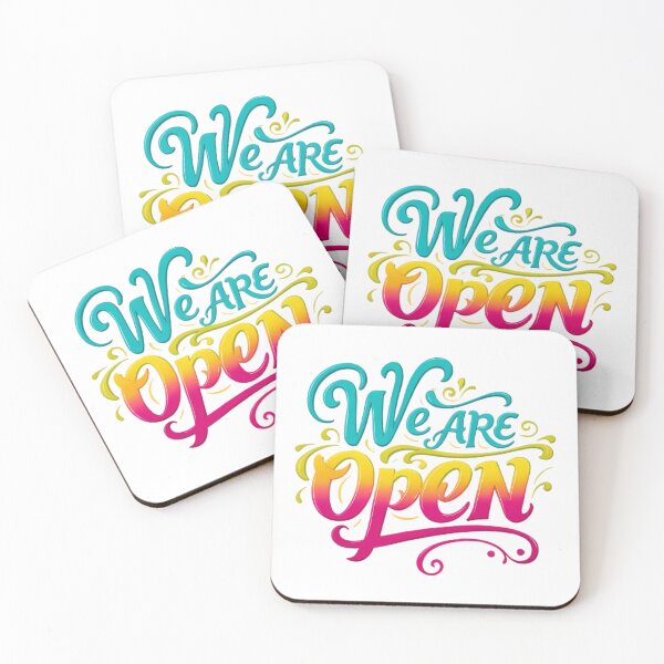Item preview, We Are Open Colorful Sign designed and sold by Vesto Royal.