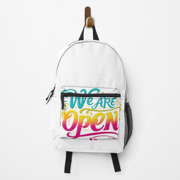 Item preview, We Are Open Colorful Sign designed and sold by Vesto Royal.
