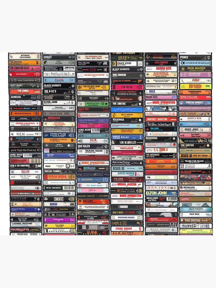 Aperçu 5 sur 5. Tapis de souris avec l'œuvre Les meilleurs albums des années 1980 - Ultimate 80s Print créée et vendue par MustardPrints.
