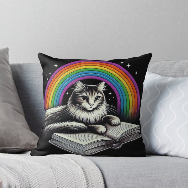 Item preview, Cat and book - Rainbow Cat  designed and sold by M-ROL-24.