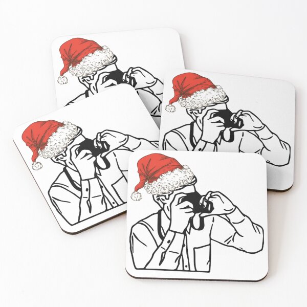 Item preview, CHRISTMAS Photographer Line Drawing #2  designed and sold by Film Camera Nerds.
