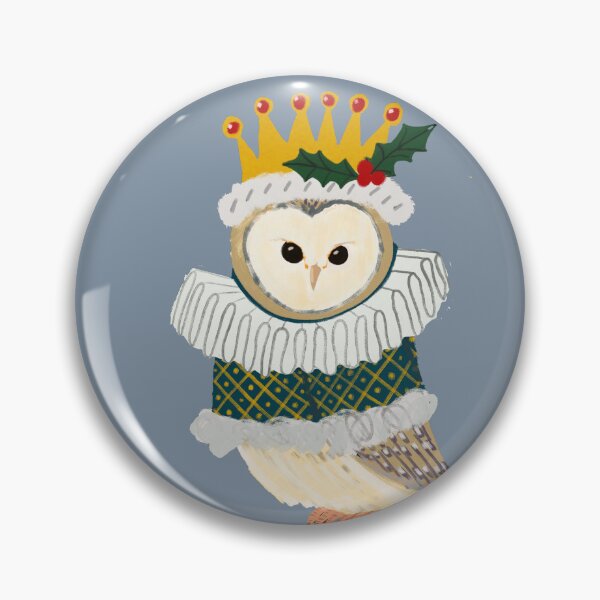 Item preview, Regal Christmas Owl in Crown and Festive Attire - Holiday Royalty Illustration - Jemma Jamie Skidmore designed and sold by Jemma Jamie Skidmore.