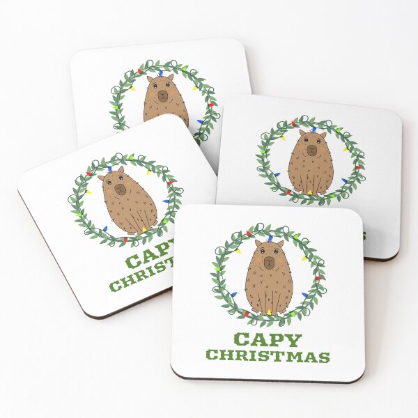 Item preview, Christmas Capybara Christmas Wreath designed and sold by Sartoris Art.