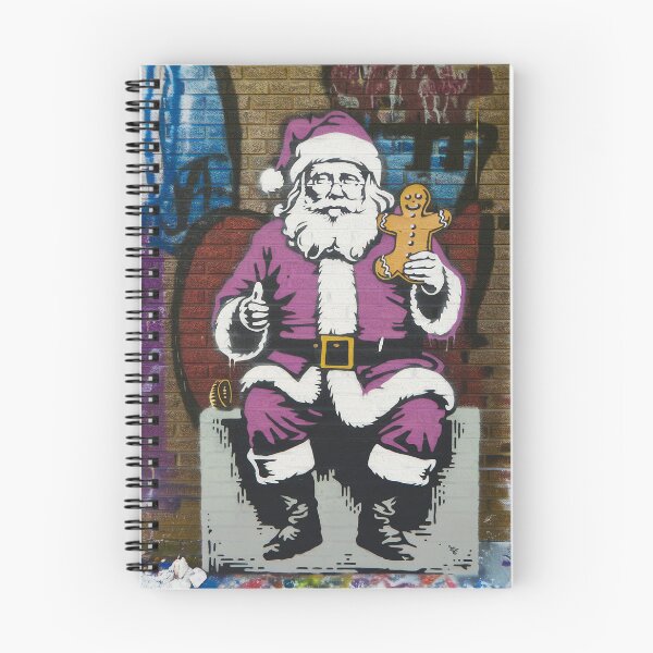 Aperçu de l'œuvre Père Noël | style graffiti | Noël | Pull de Noël moche créée et vendue par RedCircleArt.