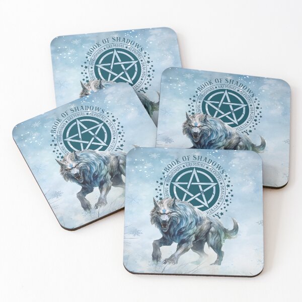Item preview, Enchanted Winter Wolf with Book of Shadows designed and sold by MysticOzzy.