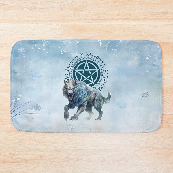Item preview, Enchanted Winter Wolf with Book of Shadows designed and sold by MysticOzzy.