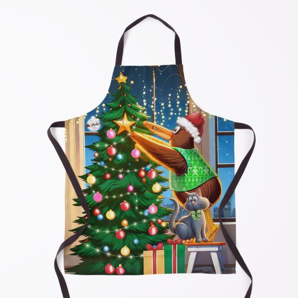 Item preview, Kiwi in London hanging Christmas decorations on the Christmas Tree 2 designed and sold by Mandii Pope.