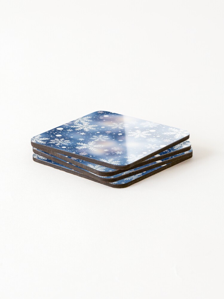 Thumbnail 4 of 5, Coasters (Set of 4), Snowflake pattern designed and sold by Blob-central.