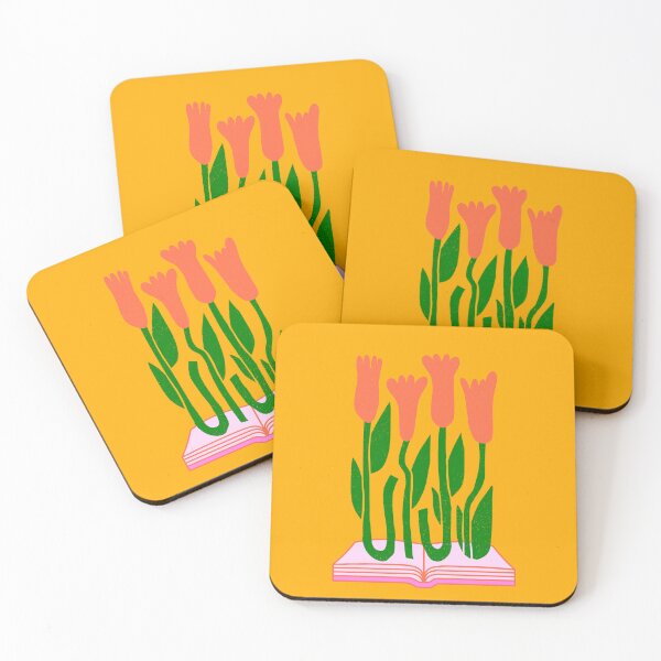Item preview, Open Book of Tulips / Floral Pattern Orange designed and sold by AJdodd.