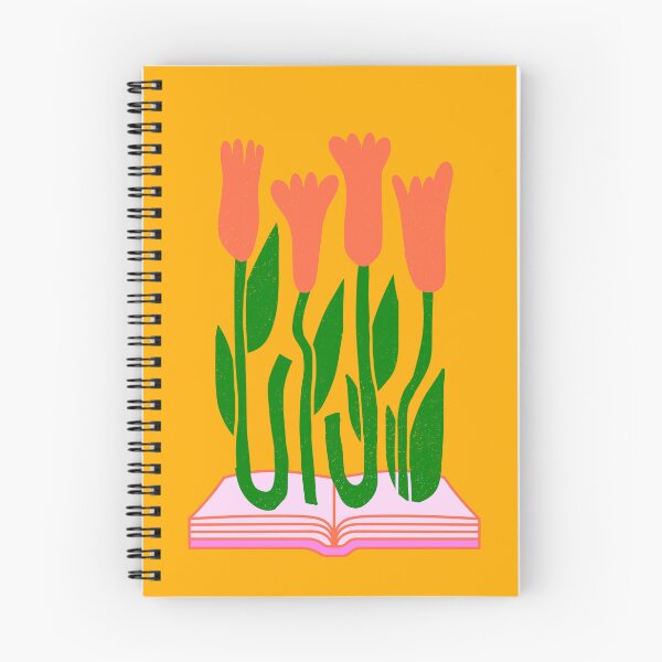 Item preview, Open Book of Tulips / Floral Pattern Orange designed and sold by AJdodd.