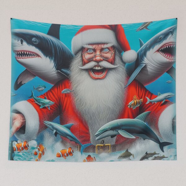Item preview, Santa and his Sharks designed and sold by Wayne Thomson.