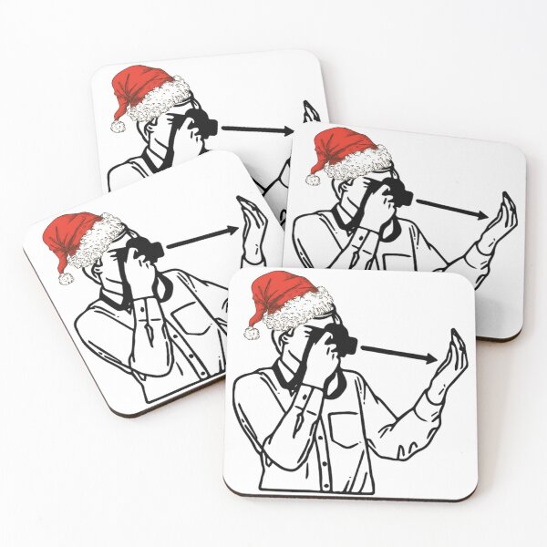Item preview, CHRISTMAS Photographer Line Drawing #3 designed and sold by Film Camera Nerds.