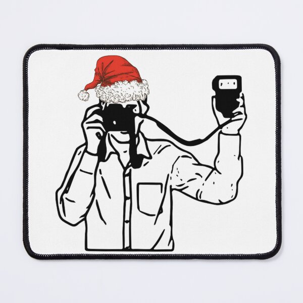 Item preview, CHRISTMAS Photographer with Flash Line Drawing  designed and sold by Film Camera Nerds.