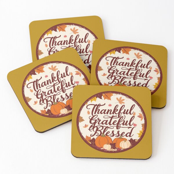 Item preview, Thankful, Grateful, Blessed - Thanksgiving Day designed and sold by MSMPrintDesign.