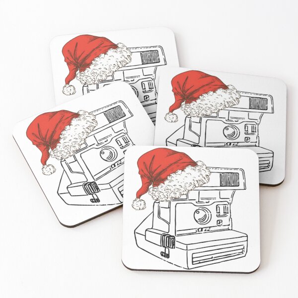 Item preview, CHRISTMAS 80's Vintage Instant Camera Drawing  designed and sold by Film Camera Nerds.